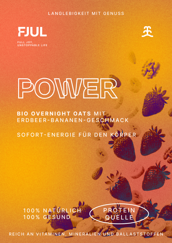 FJUL POWER - Overnight Oats mit Erdbeeren und Banane
